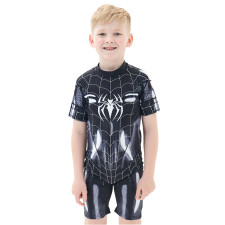 Boys Black Spider Man Swimsuit Black Spider Man