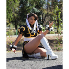 Street Fighter Chun Li Costume - Black Suit Chun Li Cosplay