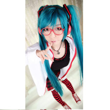 Vocaloid Hatsune Miku Costume - Red Black Uniform Hatsune Miku Cosplay