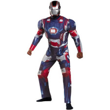 Iron Man Iron Patriot Deluxe Muscle Costume And Mask