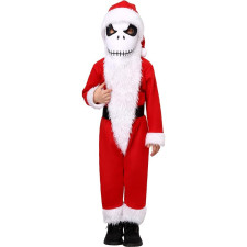 The Nightmare Before Christmas Jack Skellington Kids Costume - Santa Jack Skellington Cosplay