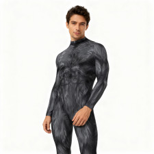 Male Furry Beast Halloween Costume - Funny Bodysuit Furry Beast Cosplay