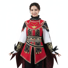 Identity V Prospector Deluxe Costume - Red Black White Coat Set Prospector Cosplay