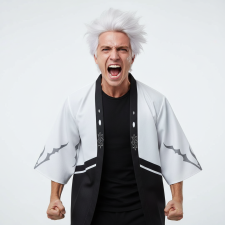 Demon Slayer Shinazugawa Sanemi Costume - White Kimono Jacket Shinazugawa Sanemi Cosplay