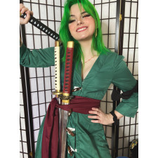 Women's One Piece Zoro Costume - Green Skirt Female Zoro Cosplay