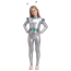 Alien Costume - Shiny Silver Jumpsuit Alien Cosplay