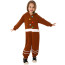 Kids Gingerbread Man Costume - Onesie Jumpsuit Gingerbread Cosplay
