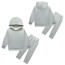 Kids Sprunki Gray Costume - Hoodie Pants Mask Set Gray Sprunki Cosplay