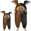 Among Us Black and Brown Vampire Bat Inflatable Costume - Among Us Black Brown Vampire Bat Cosplay