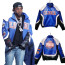 Kendrick Lamar Super Bowl Performance Costume - Blue White Black Gloria Biker Jacket Kendrick Lamar Cosplay