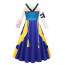 Girls K-Pop Demon Hunters Zoey Costume - Blue Yellow Long Dress Zoey Cosplay