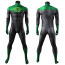 Green Lantern John Stewart Costume - Black Green Muscle Pattern Bodysuit Green Lantern Cosplay