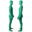 Superhero Green Morph Suit Costume - Muscle Bodysuit Mask Green Morph Suit Cosplay