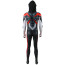 Spider-Man 2 Miles Morales Evolved Suit Style 2 Costume - Black Bodysuit Hood Mask Set Miles Morales Spider-Man Cosplay