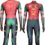 Titans Robin Jason Todd Costume - Red Green Bodysuit Mask Robin Cosplay