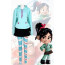 Wreck-It Ralph Vanellope Costume - Skirt Pants Hoodie Set Vanellope Cosplay