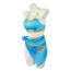 The Legend of Zelda Kingdom of Tears Princess Zelda Two Piece Bikini Swimsuit Costume - Blue Two Piece Swimsuit Princess Zelda Cosplay