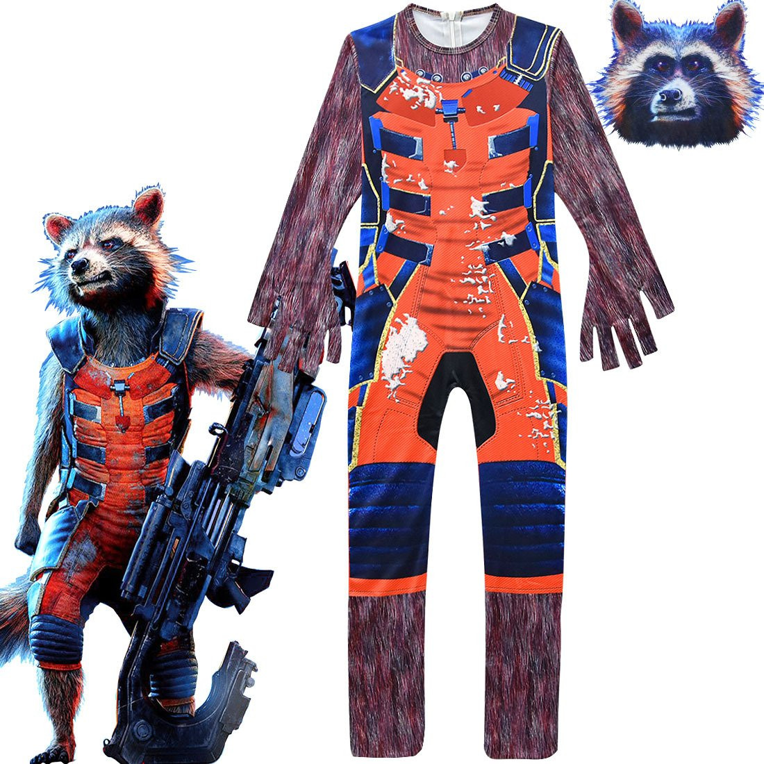 Guardians of The Galaxy Rocket Raccoon Costume For Boys