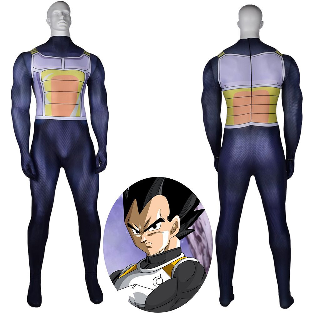 Dragon Ball Z Vegeta Black Body Suit Costume - Black Bodysuit Vegeta Cosplay