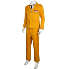 Beetlejuice Bob Deluxe Costume - Brown Yellow Suit Set Bob Cosplay