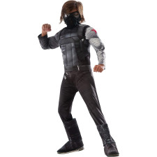 Avengers Captain America: Civil War Winter Soldier Costume - Boys Muscle Winter Solider Cosplay