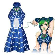 JoJo's Bizarre Adventure Jolyne Cujoh Costume - Blue Dress Jolyne Cujoh Cosplay