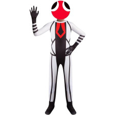 Kids Rainbow Friends Red Lookies Costume - Bodysuit Mask Red Lookies Cosplay