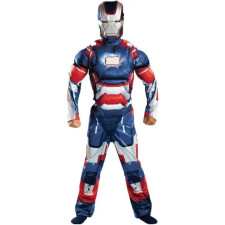 Marvel Iron Patriot Costume - Boys Classic Iron Patriot Muscle Cosplay