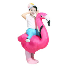 Kids Riding Flamingo Inflatable Costume - Riding Flamingo Cosplay