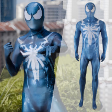 Spider-Man 2 Absolute Carnage Blue Costume - Bodysuit Mask Set Absolute Carnage Blue Cosplay