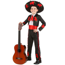Kids Mariachi Costume - Hat Suit Set Mexican Mexico Mariachi Cosplay