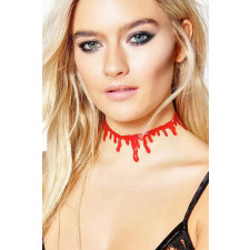 Blood Drip Necklace Costume Prop - Fake Blood Drip Necklace Cosplay Prop
