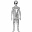 Kids Alien Costume - Shiny Silver Bodysuit Alien Cosplay