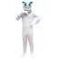 Kids Roblox Trevor Henderson's Cartoon Cat Costume - White Bodysuit Mask Cartoon Cat Cosplay