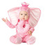 Baby Pink Elephant Costume InCharacter - Onesie Jumpsuit Pink Elephant Cosplay