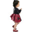 DC Super Villain Collection Harley Quinn Girl's Costume with Tutu Dress              
