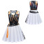 Girls K-Pop Demon Hunters Mira Costume - Black White Gold Sleeveless Mini Dress Stage Outfit Mira Cosplay