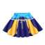 Girls K-Pop Demon Hunters Zoey Costume - Blue Yellow Shirt Vest Skirt Set Zoey Cosplay