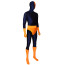 The Titans Deathstroke Joseph Wilson Costume - Blue Orange Classic Bodysuit Deathstroke Cosplay