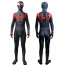 Spider-Man Across the Spider-Verse Miles Morales Costume - Red Black Bodyuit Miles Morales Cosplay