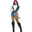Disney Pirates of the Caribbean Jack Sparrow Pirate Girls Costume - Blue Shirt Pants Set Pirate Cosplay