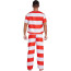 Prisoner Costume - Red Striped Jumpsuit Prisoner Cosplay