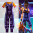 Girls Disney Iwaju Tola Martins Costume - Yellow Purple Bodysuit Tola Cosplay