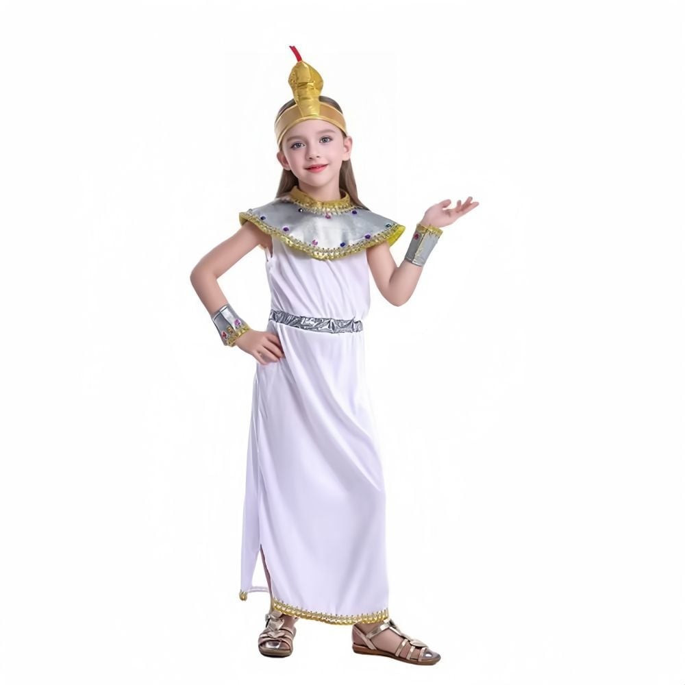 Girls Cleopatra Egyptian Costume - Dress Headband Set Cleopatra Cosplay