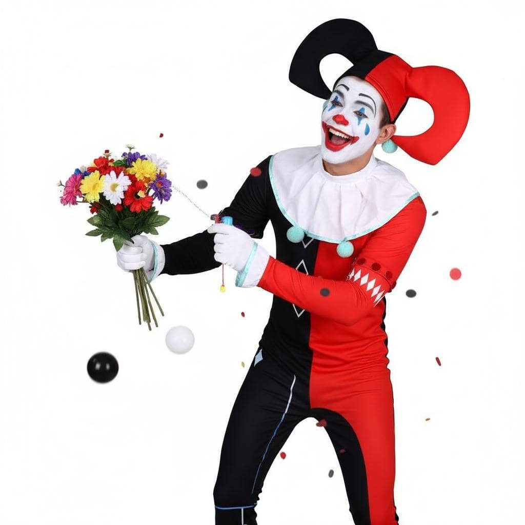 Fright Night Escape Vengeful Clown Abba Costume - Jumpsuit Hat Abba Cosplay