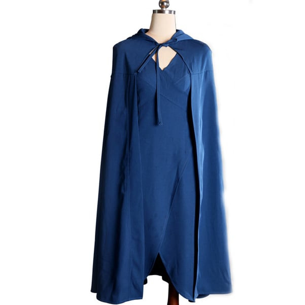 Daenerys Blue Dress Cape Cosplay Costume Games of Thrones Halloween Costume