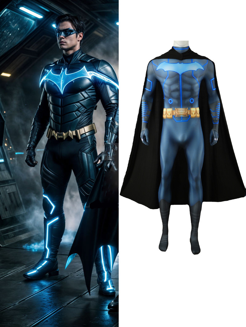 DC Mobius Chair Costume - Bodysuit Cape Set Mobius Chair Cosplay