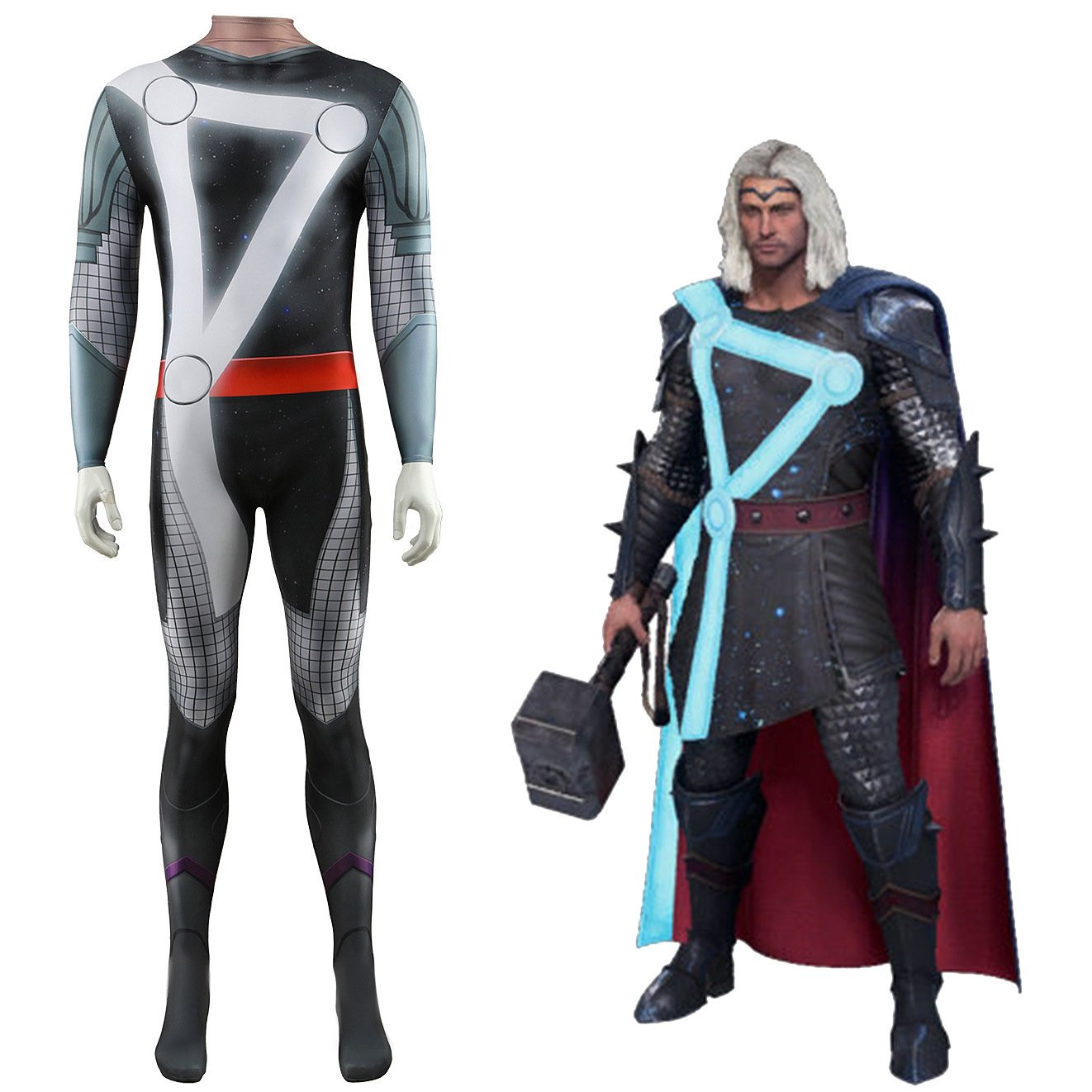 Marvel Comics Herald Of Thunder Thor Odinson Costume - Bodysuit Thor Odinson Cosplay