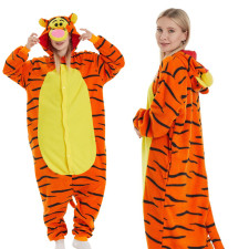 Kids Dark Orange Tigger Costume - Onesie Jumpsuit Dark Orange Tigger Cosplay