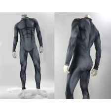 Man Muscle Suit Costume - Grey Bodysuit Men's Muscle Suit Cosplay